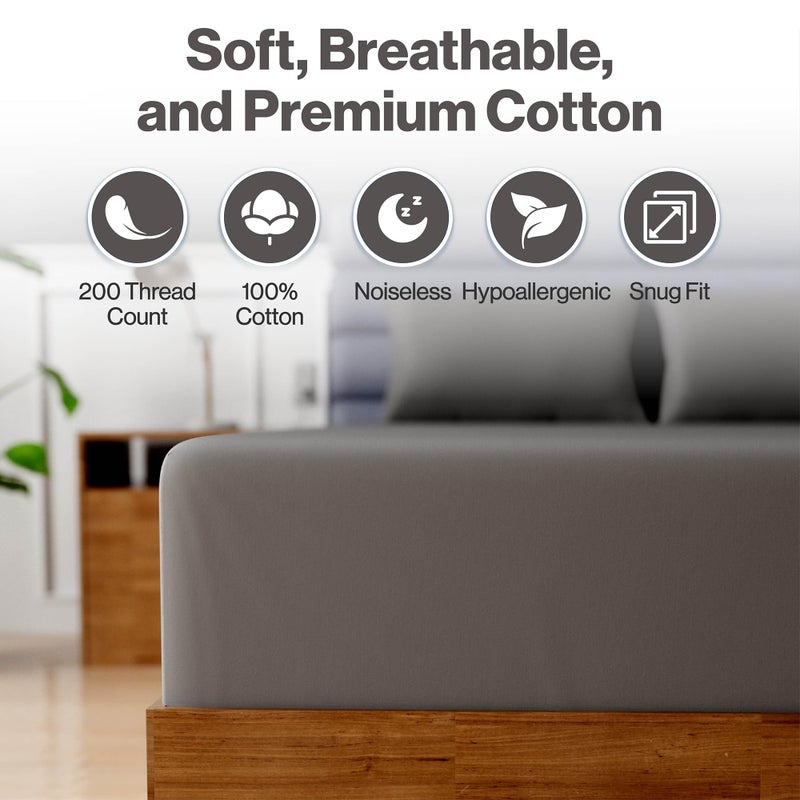 Superity Linen Superity Luxurious Hotel Quality Queen Fitted Sheet 100% Cotton Ultra Soft  Skin-Friendly & Hypoallergenic Deep Pocket Fits 16 Mattress Easy Care & Snug Fit (Queen Size - 60 X 80) - Image 2
